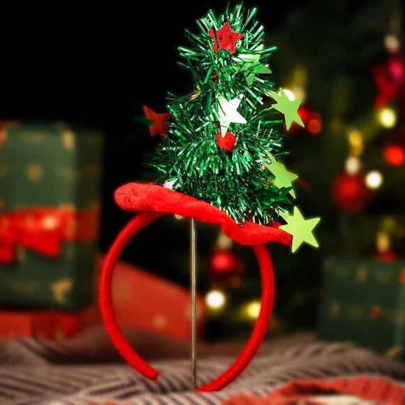 Accessories - Christmas Headbands Women Xmas Deer Hair Hoop Glitter Reindeer Antlers Headband